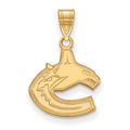 Sterling Silver Gold-plated NHL LogoArt Vancouver Canucks Small Pendant