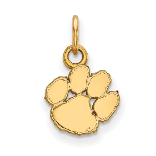 10k Gold LogoArt Clemson University Tiger Paw Extra Small Pendant