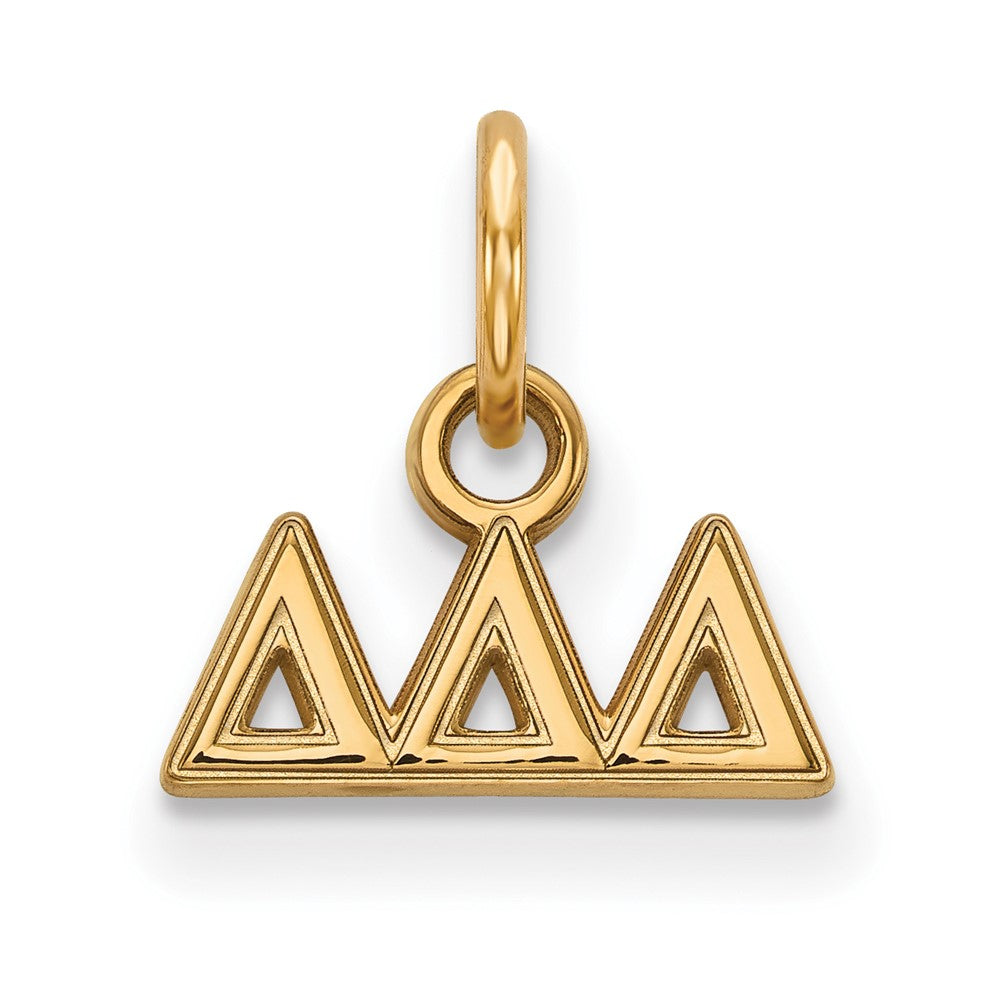 Sterling Silver Gold-plated LogoArt Delta Delta Delta Sorority Greek Letters Extra Small Pendant