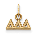 Sterling Silver Gold-plated LogoArt Delta Delta Delta Sorority Greek Letters Extra Small Pendant