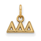 Sterling Silver Gold-plated LogoArt Delta Delta Delta Sorority Greek Letters Extra Small Pendant