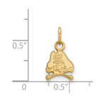 10k Gold LogoArt East Carolina University Pirate Extra Small Pendant