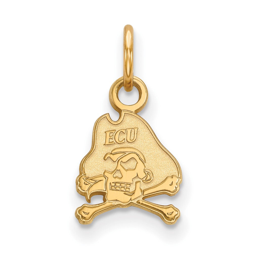 14k Gold LogoArt East Carolina University Pirate Extra Small Pendant