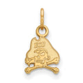 Sterling Silver Gold-plated LogoArt East Carolina University Pirate Extra Small Pendant