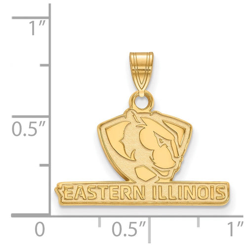 10k Gold LogoArt Eastern Illinois University Small Pendant