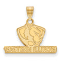 Sterling Silver Gold-plated LogoArt Eastern Illinois University Small Pendant