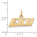 10k Gold LogoArt Eastern Kentucky University E-K-U Extra Small Pendant