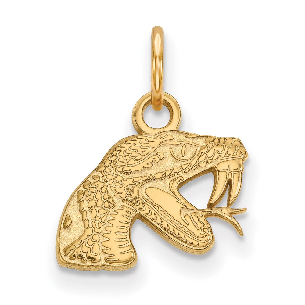 Sterling Silver Gold-plated LogoArt Florida A and M University Rattler Extra Small Pendant