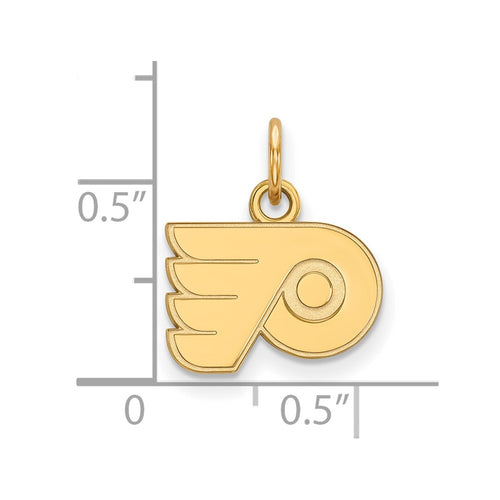 10k Gold NHL LogoArt Philadelphia Flyers Extra Small Pendant