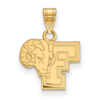 10k Gold LogoArt Fordham University Ram Small Pendant