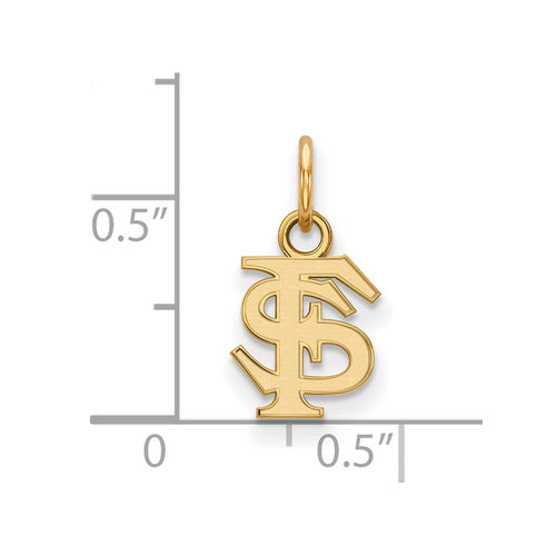 10k Gold LogoArt Florida State University F-S Extra Small Pendant