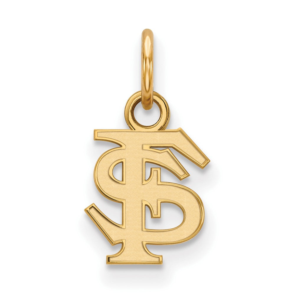 Sterling Silver Gold-plated LogoArt Florida State University F-S Extra Small Pendant