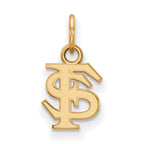 Sterling Silver Gold-plated LogoArt Florida State University F-S Extra Small Pendant