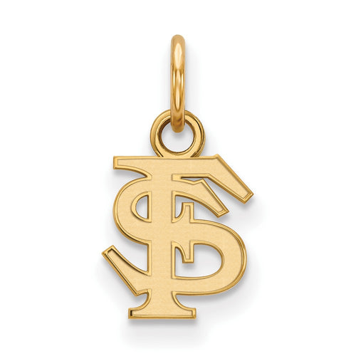 10k Gold LogoArt Florida State University F-S Extra Small Pendant