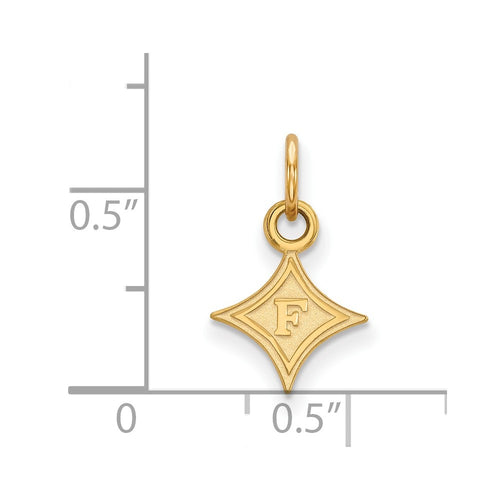 10k Gold LogoArt Furman University Extra Small Pendant