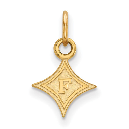 10k Gold LogoArt Furman University Extra Small Pendant