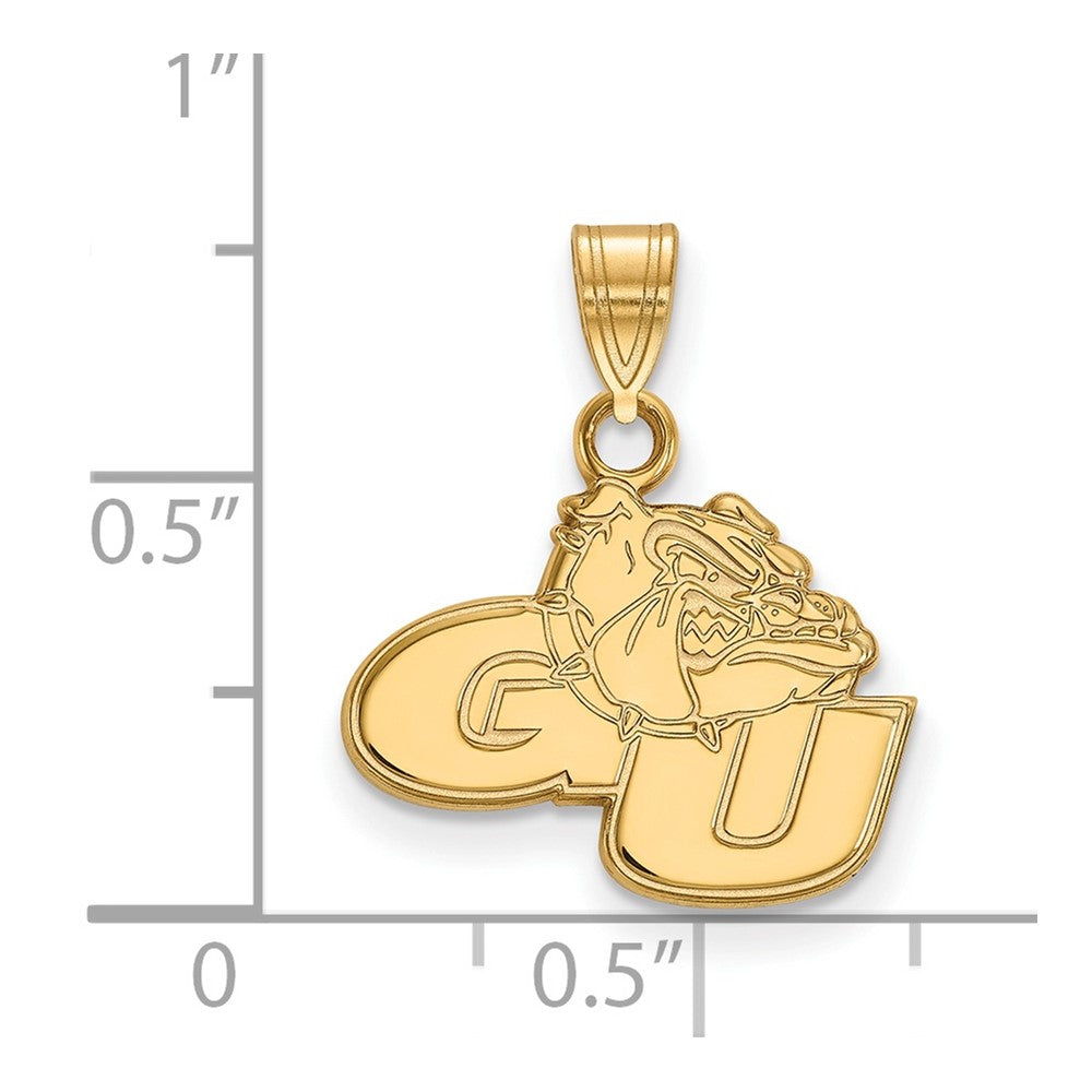 14k Gold LogoArt Gonzaga University G-U Bulldog Small Pendant
