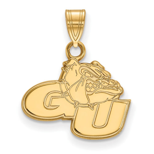 10k Gold LogoArt Gonzaga University G-U Bulldog Small Pendant