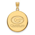 Sterling Silver Gold-plated LogoArt Grambling State University Large Disc Pendant