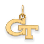 10k Gold LogoArt Georgia Institute of Technology G-T Extra Small Pendant