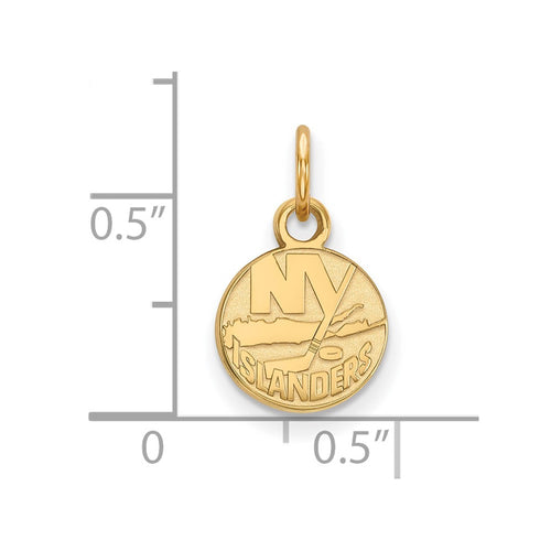 10k Gold NHL LogoArt New York Islanders Extra Small Pendant