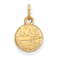 Sterling Silver Gold-plated NHL LogoArt New York Islanders Extra Small Pendant