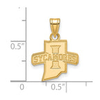 10k Gold LogoArt Indiana State University Sycamores Small Pendant