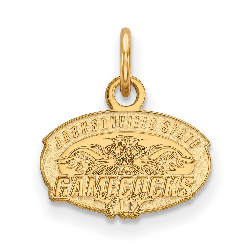 Sterling Silver Gold-plated LogoArt Jacksonville State University Extra Small Pendant