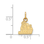 10k Gold LogoArt James Madison University Extra Small Pendant