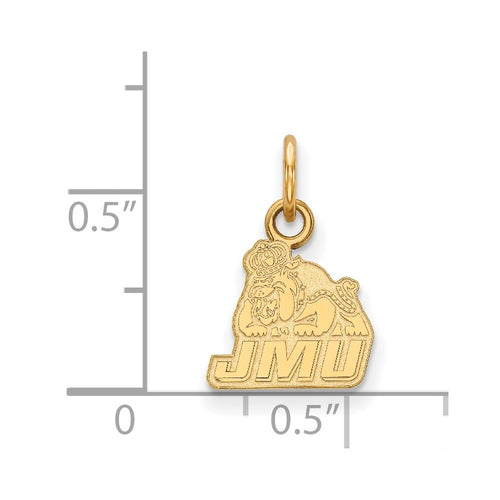 10k Gold LogoArt James Madison University Extra Small Pendant