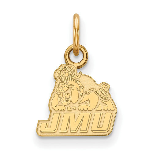 10k Gold LogoArt James Madison University Extra Small Pendant