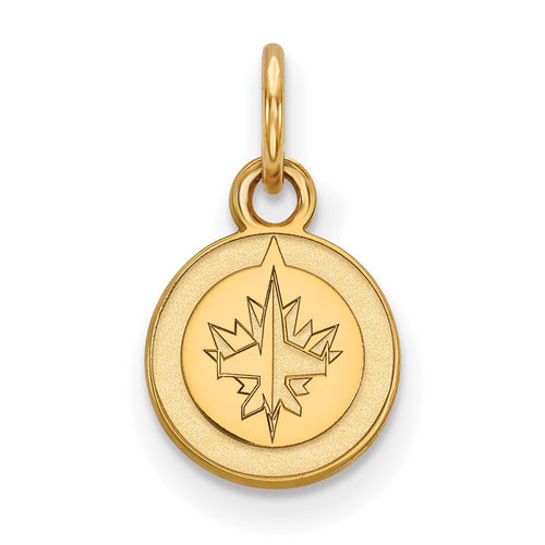 10k Gold NHL LogoArt Winnipeg Jets Extra Small Pendant