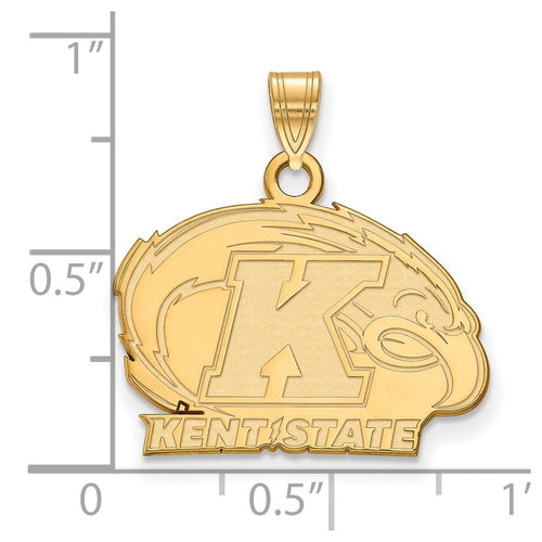 10k Gold LogoArt Kent State University Small Pendant