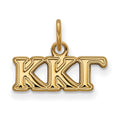 Sterling Silver Gold-plated LogoArt Kappa Kappa Gamma Sorority Greek Letters Extra Small Pendant