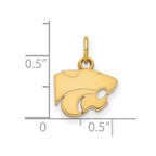 10k Gold LogoArt Kansas State University Wildcat Extra Small Pendant