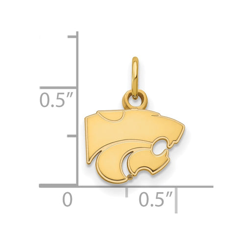 10k Gold LogoArt Kansas State University Wildcat Extra Small Pendant