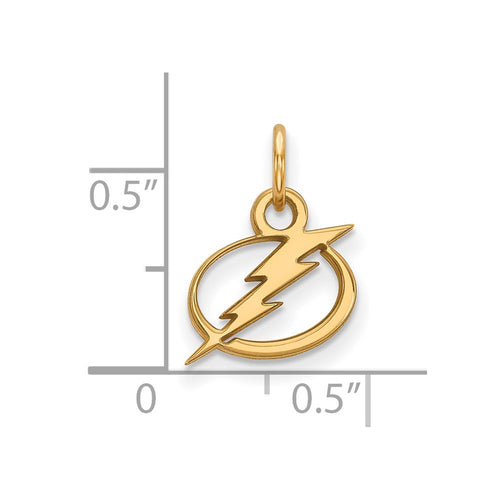 10k Gold NHL LogoArt Tampa Bay Lightning Extra Small Pendant