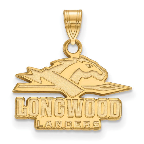 10k Gold LogoArt Longwood University Lancers Small Pendant