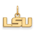Sterling Silver Gold-plated LogoArt Louisiana State University L-S-U Extra Small Pendant
