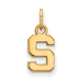 10k Gold LogoArt Michigan State University Letter S Extra Small Pendant