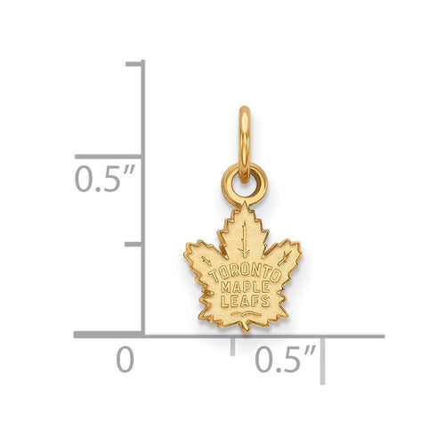 10k Gold NHL LogoArt Toronto Maple Leafs Extra Small Pendant