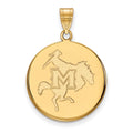 Sterling Silver Gold-plated LogoArt McNeese State University Large Disc Pendant