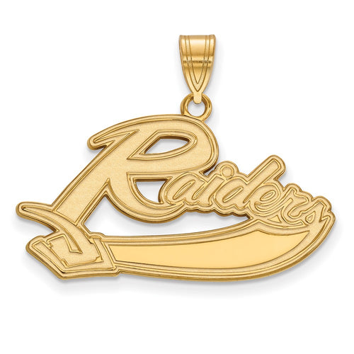 10k Gold LogoArt Mt Union College Raiders Large Pendant