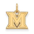 10k Gold LogoArt Miami University Ohio Letter M Extra Small Pendant