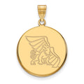 14k Gold LogoArt Missouri Western State University Griffon Large Disc Pendant