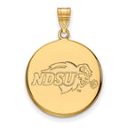 10k Gold LogoArt North Dakota State University Large Disc Pendant