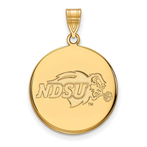 10k Gold LogoArt North Dakota State University Large Disc Pendant