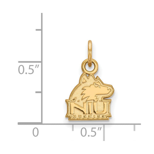 10k Gold LogoArt Northern Illinois University N-I-U Huskies Extra Small Pendant