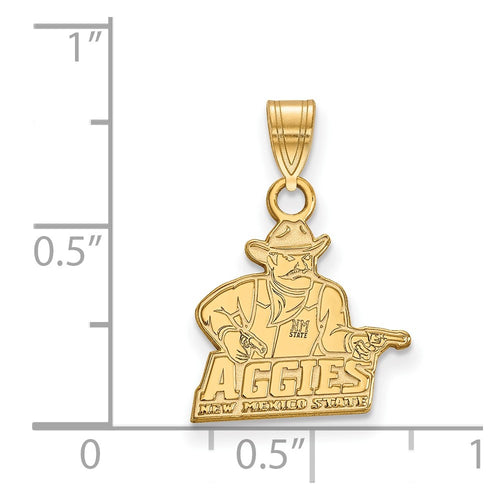 10k Gold LogoArt New Mexico State University Aggies Small Pendant