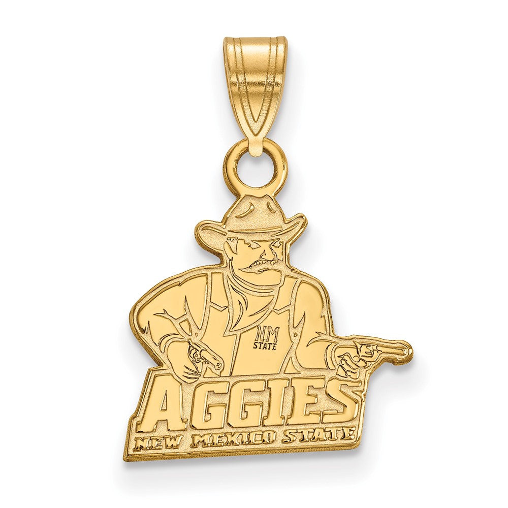 10k Gold LogoArt New Mexico State University Aggies Small Pendant